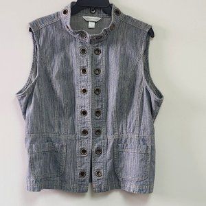 Christopher & Banks Women's XL Denim Vest